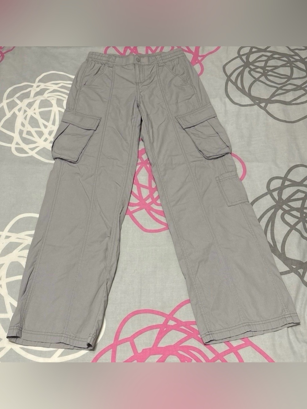 H&M Grey Baggy Cargo Pants